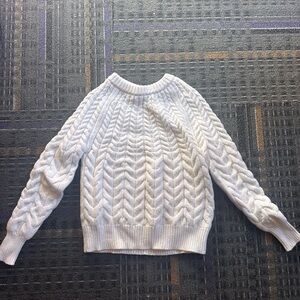 Ann Taylor Ivory Cable Knit Sweater